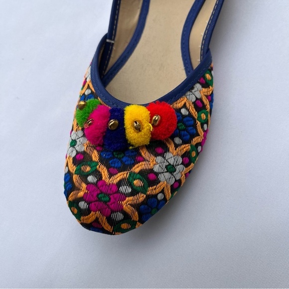 adidas Punjabi Jutti Mojari Embroidered Jingle Bellies Flat Shoes Size 7/7.5 - Picture 7 of 15
